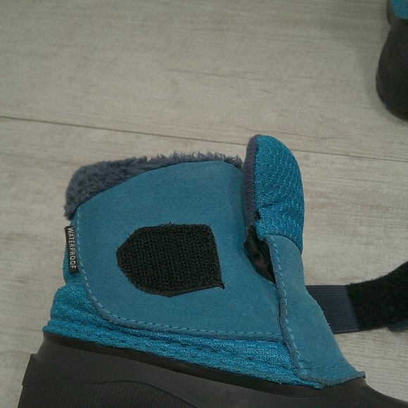 The North Face Toddler Alpenglow II Blue Suede Waterproof Snow Winter boots SZ 7 - Picture 11 of 11